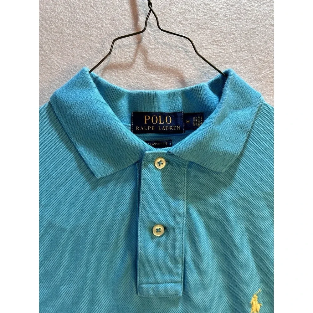 Polo Ralph‎ Lauren Classic Fit Blue Cotton Short Sleeve Polo Shirt Men's M
